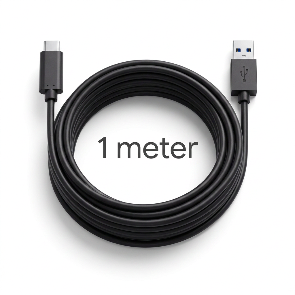 Extra długi kabel USB-C — 1 m swobody ruchu